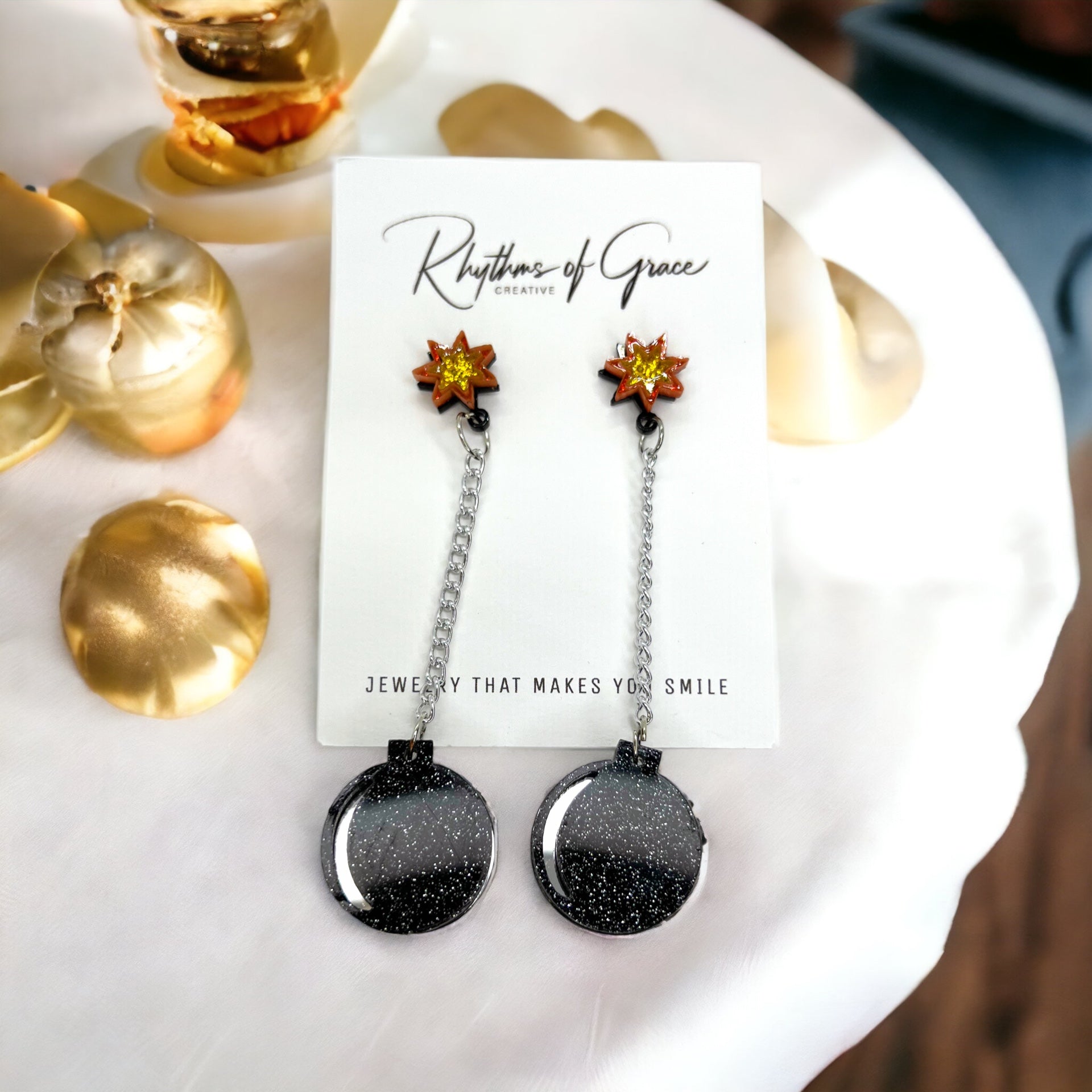 Bomb Earrings - You da Bomb, Fun Jewelry, Explosive, Bomb Dangle Earrings, Bomb Jewelry - Rhythms of Grace Creative