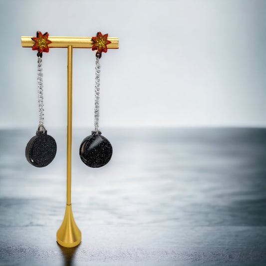 Bomb Earrings - You da Bomb, Fun Jewelry, Explosive, Bomb Dangle Earrings, Bomb Jewelry - Rhythms of Grace Creative