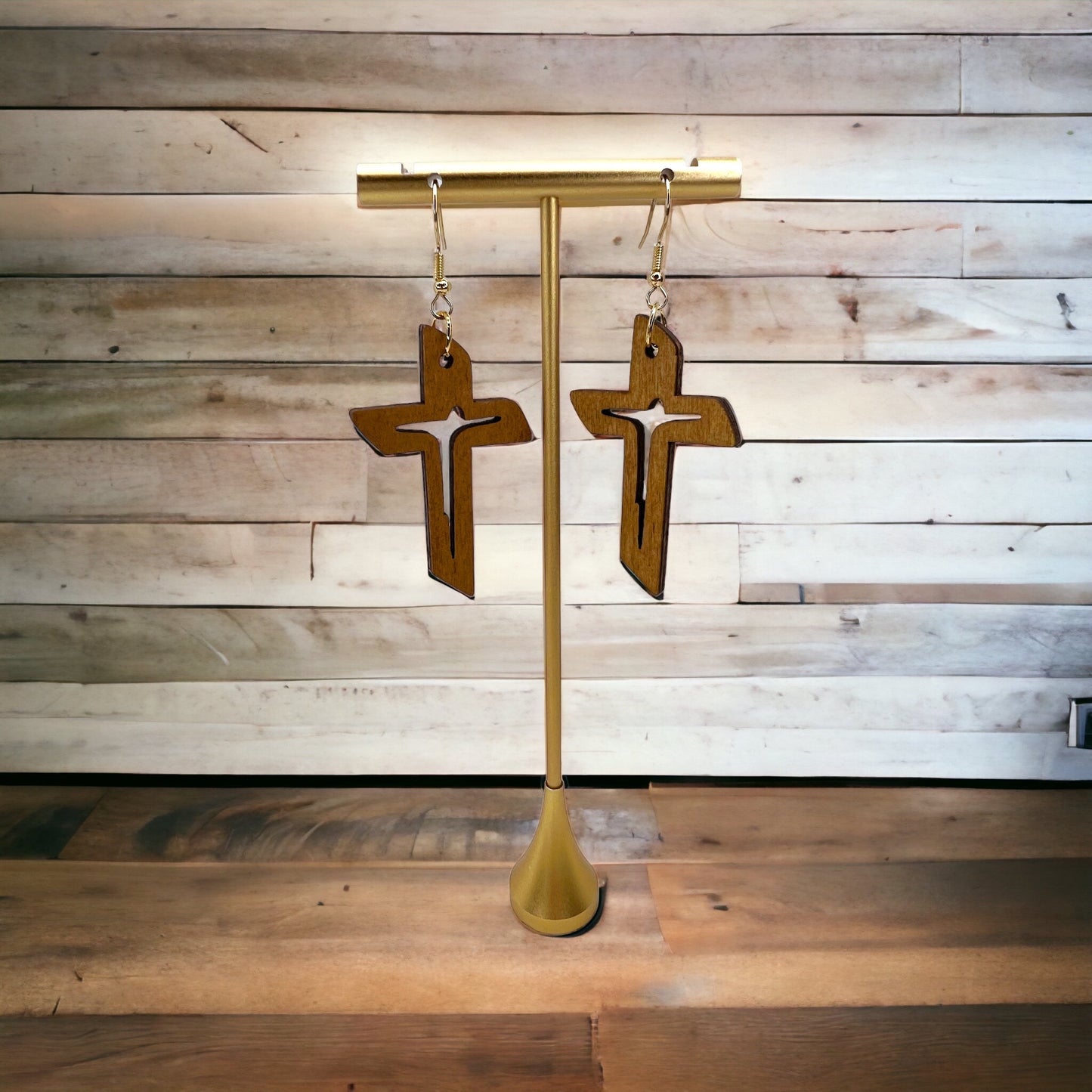Faithfully Fashionable: Wooden Cross Earrings to Elevate Your Style! - Rhythms of Grace Creative