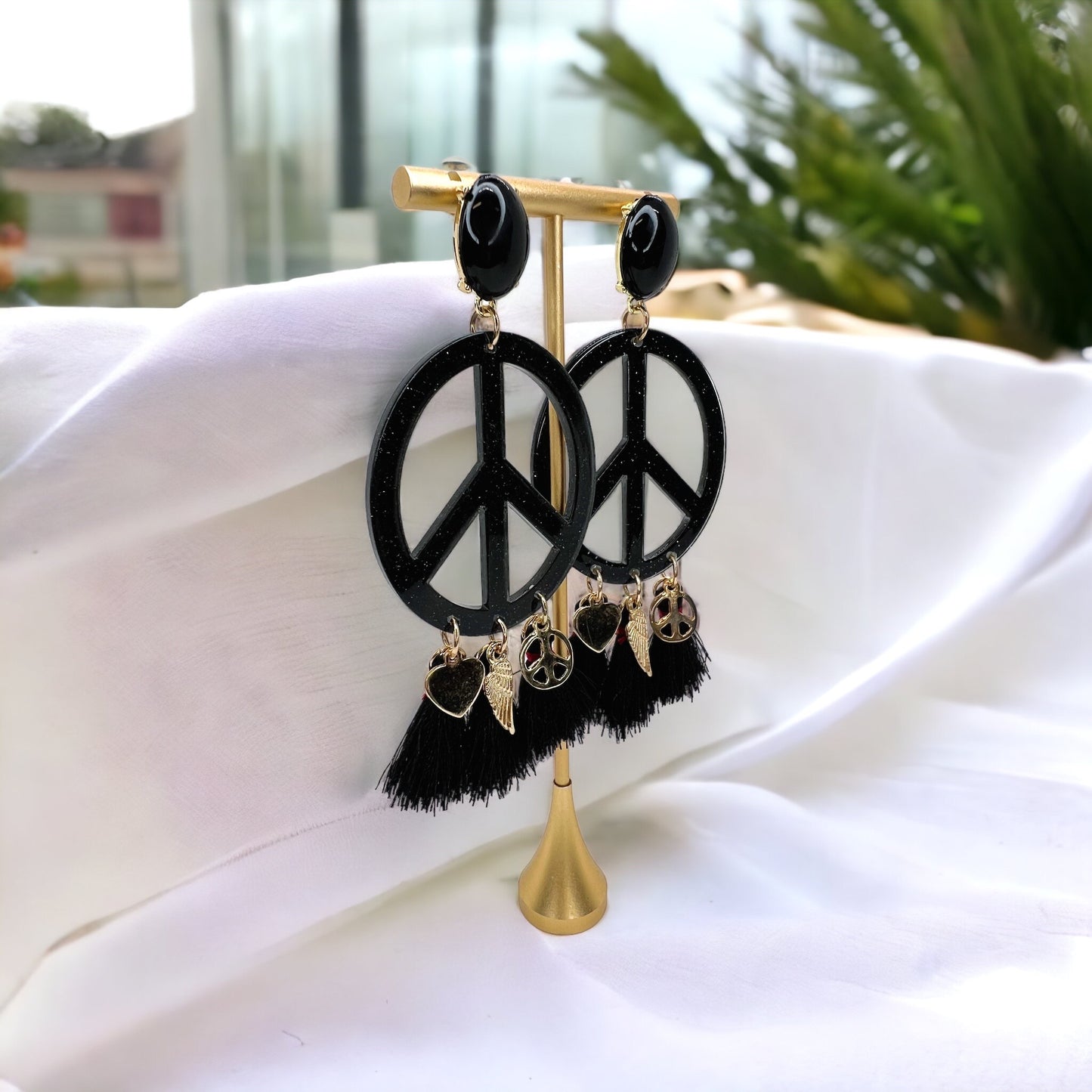Groovy Gypsy Peace Earrings – Festival-Ready Vibes! - Rhythms of Grace Creative