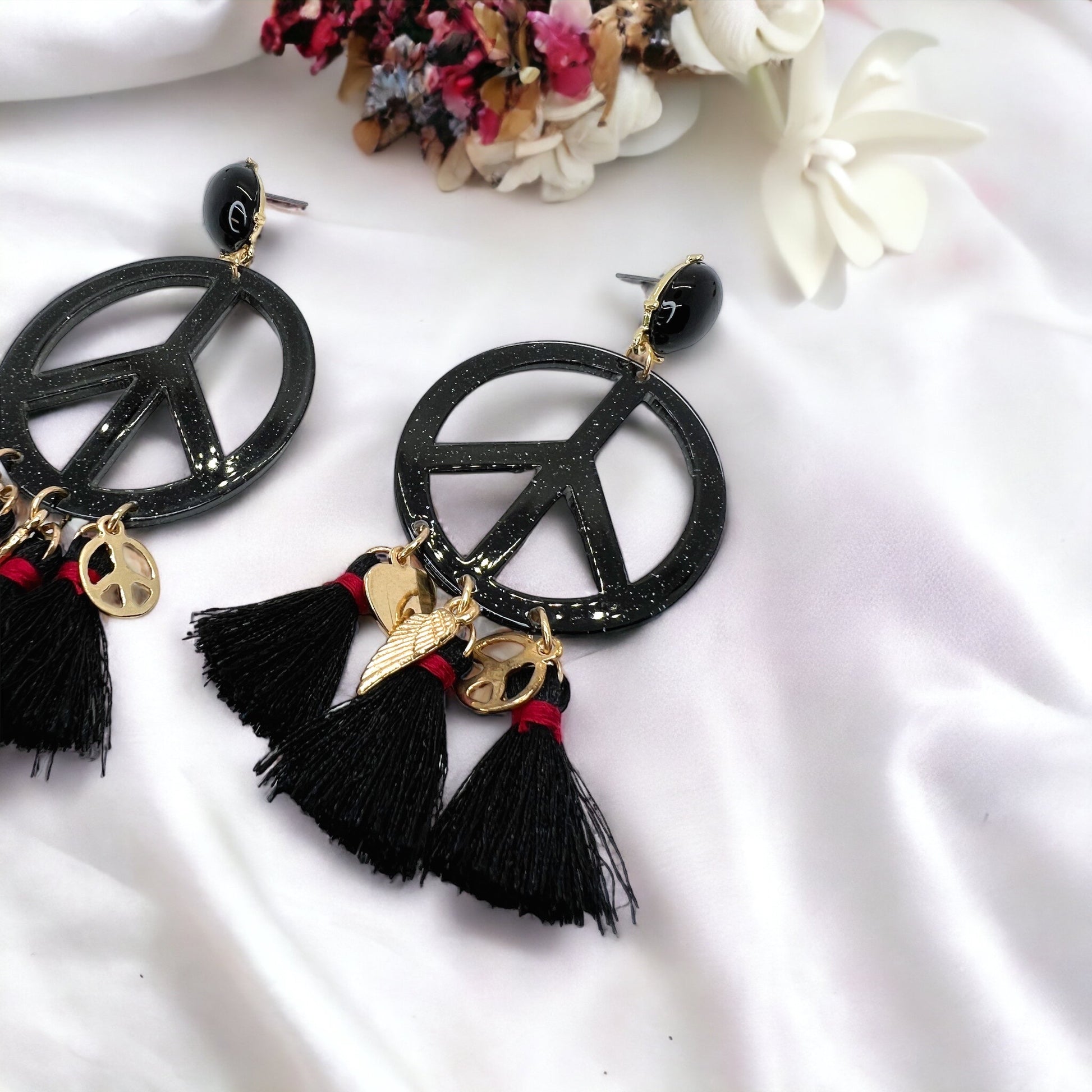 Groovy Gypsy Peace Earrings – Festival-Ready Vibes! - Rhythms of Grace Creative