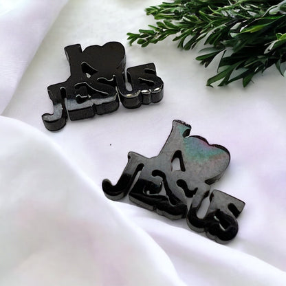Shine with Faith: I Love Jesus Stud Earrings - Lightweight & Heartfelt! - Rhythms of Grace Creative