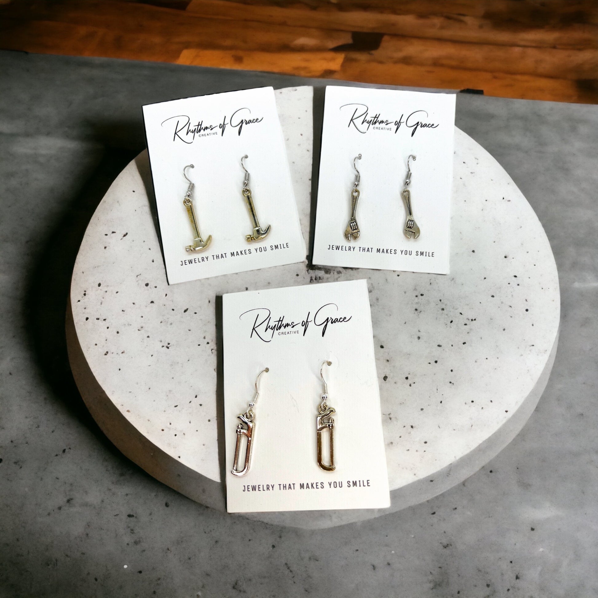 Hand Tool Earrings - Perfect for Every Handywoman! - Rhythms of Grace Creative
