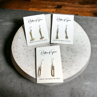 Hand Tool Earrings - Perfect for Every Handywoman! - Rhythms of Grace Creative