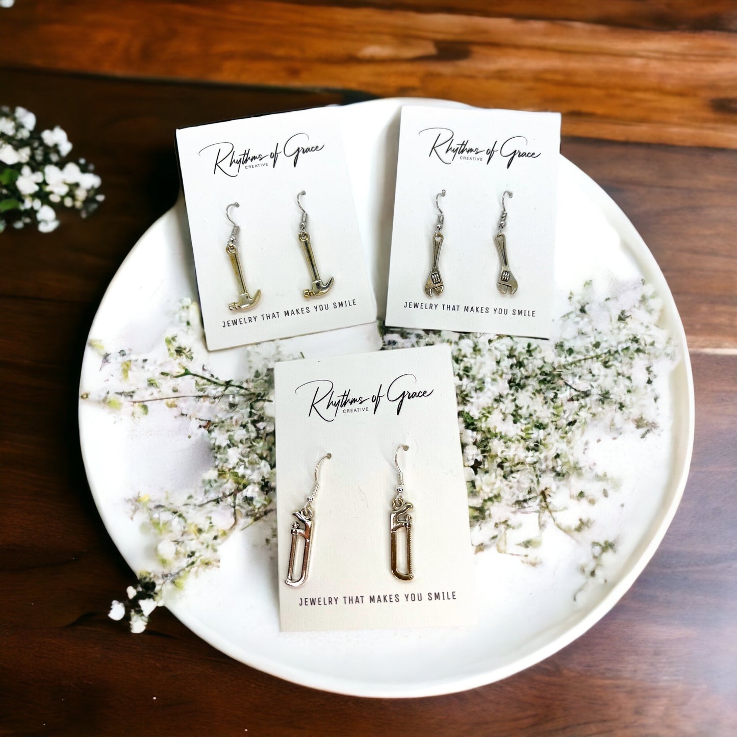 Hand Tool Earrings - Perfect for Every Handywoman! - Rhythms of Grace Creative