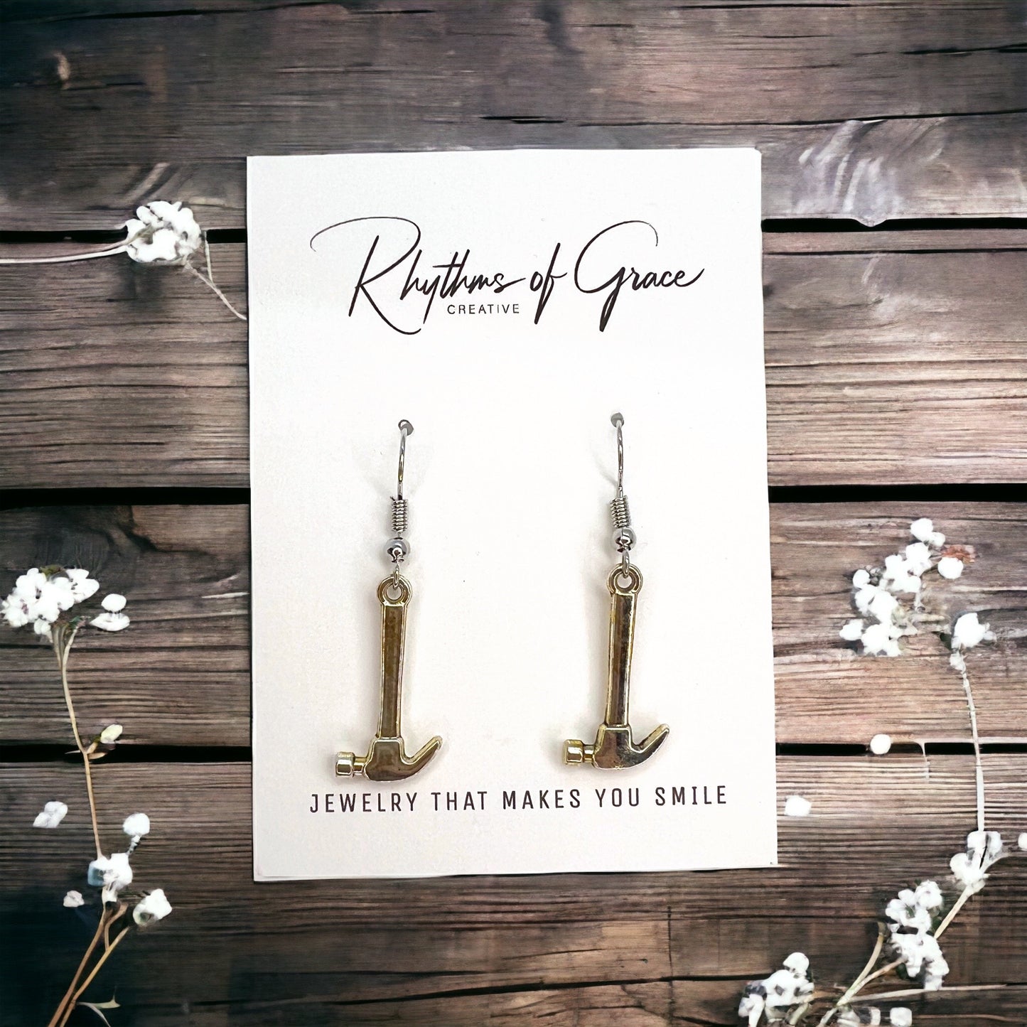 Hand Tool Earrings - Perfect for Every Handywoman! - Rhythms of Grace Creative