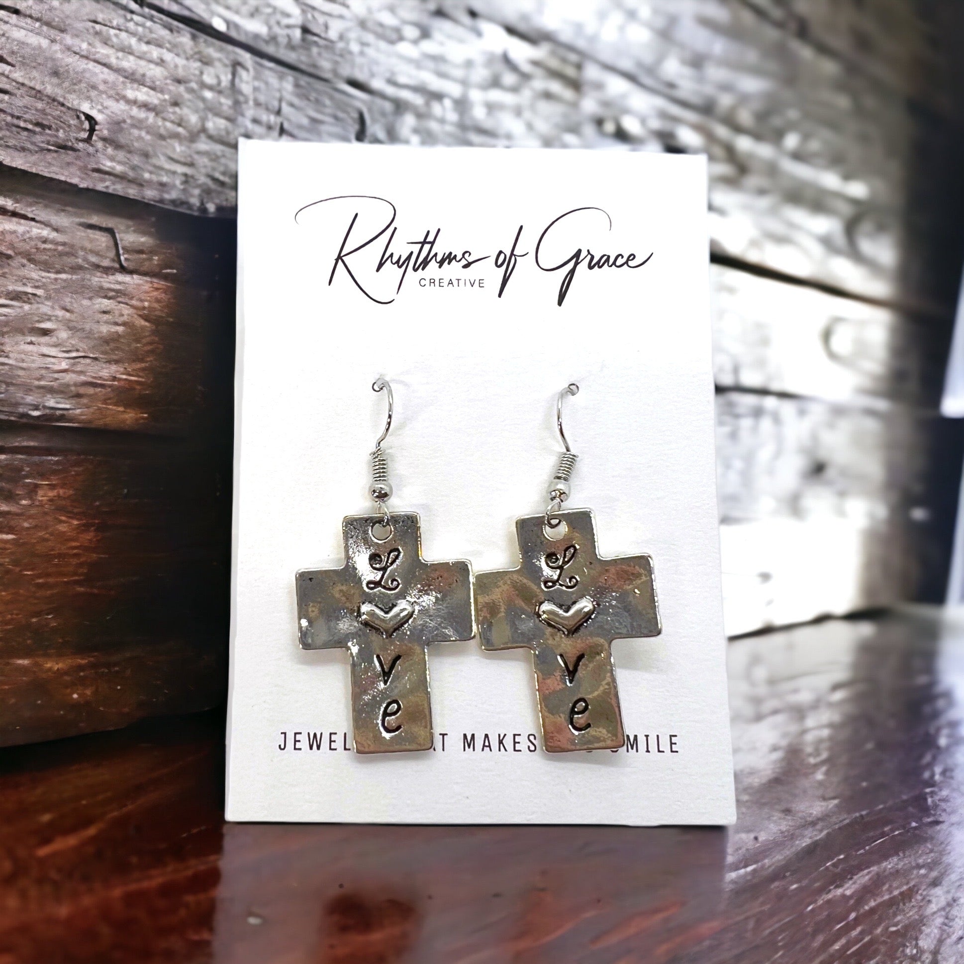 Grace & Glam – Delicate Silver Cross Earrings - Rhythms of Grace Creative