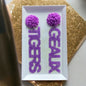 Geaux Tigers Earrings - Tiger Earrings, College Football Earrings, Handmade Jewelry, Purple and Gold, Football, Handmade Earrings, Louisiana - Rhythms of Grace Creative