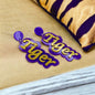Tiger Earrings - Tiger Earrings, College Football Earrings, Words Earrings, Purple and Gold, Football, Handmade Earrings, Louisiana