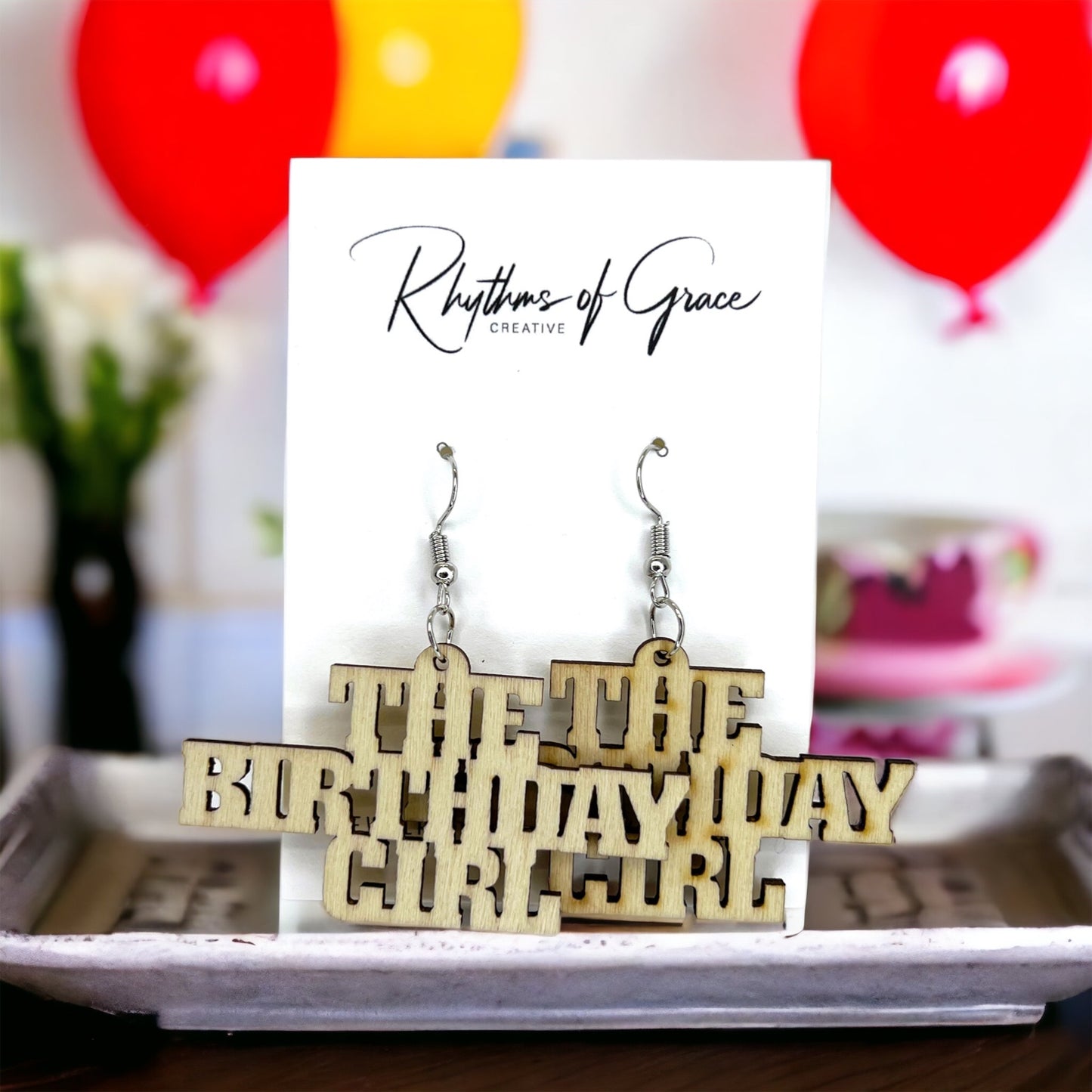 Party Vibes: 'Birthday Girl' Earrings for the Ultimate Celebration! - Rhythms of Grace Creative