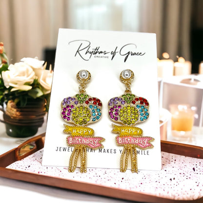 Sparkle & Shine: Birthday Girl Earrings 🎉 - Rhythms of Grace Creative