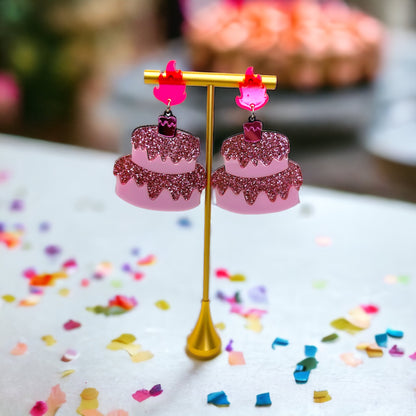 Happy Birthday Earrings - Birthday Accessories, Birthday Queen, Birthday Girl Earrings, Happy Birthday - Rhythms of Grace Creative