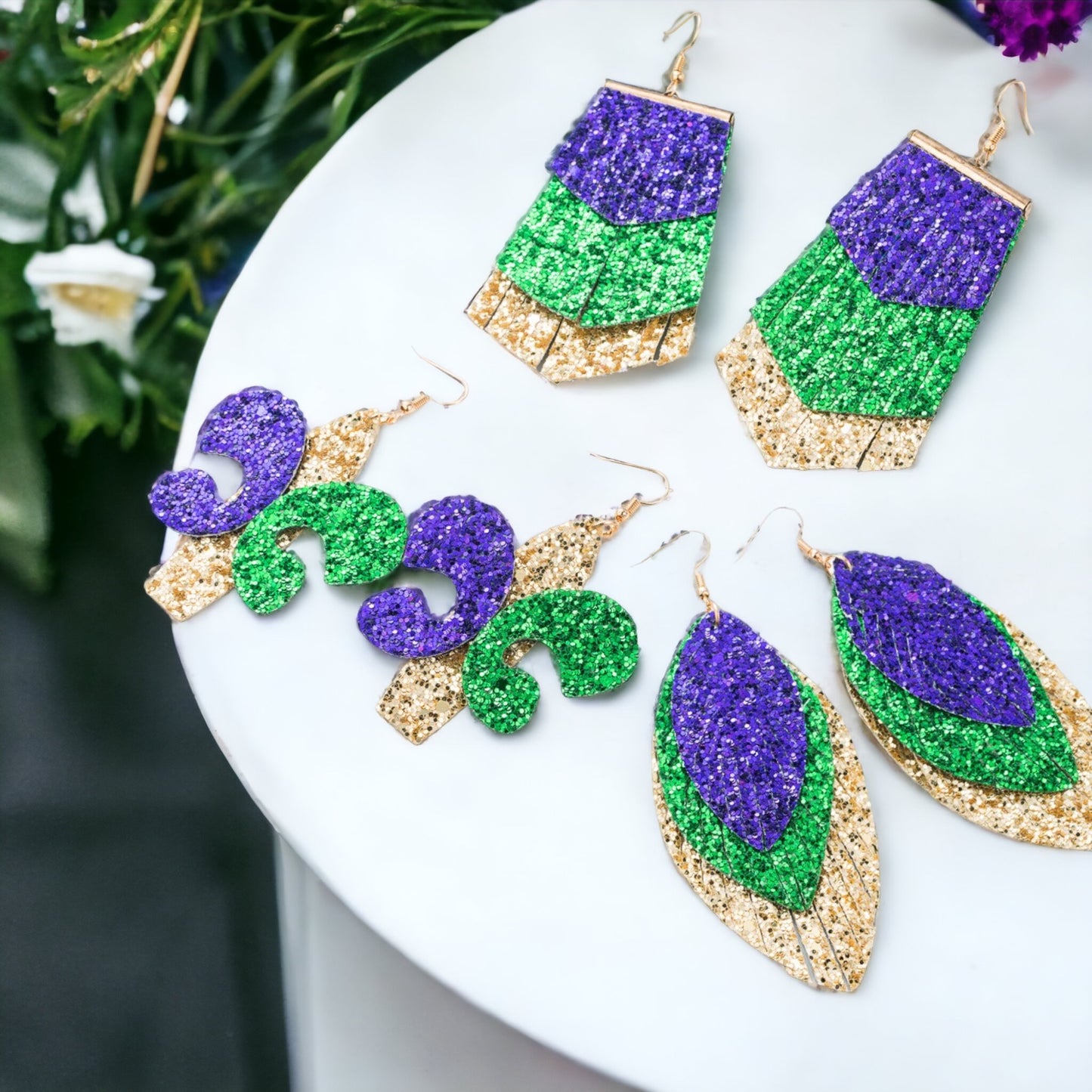 Sparkle and Shine at Mardi Gras: Glitter Earrings Extravaganza! - Rhythms of Grace Creative