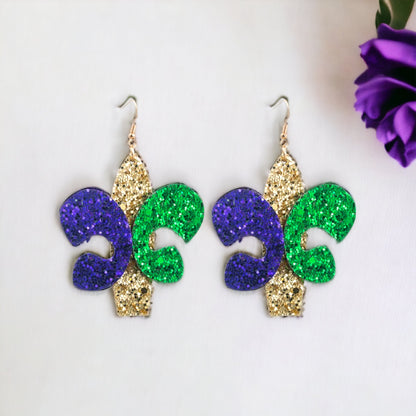 Sparkle and Shine at Mardi Gras: Glitter Earrings Extravaganza! - Rhythms of Grace Creative