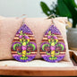 Let the Good Times Dangle! 🎭 Mardi Gras Earrings in Purple, Green & Gold - Rhythms of Grace Creative