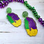 Sweeten Your Mardi Gras: Whimsical King Cake Dangle Earrings! - Rhythms of Grace Creative