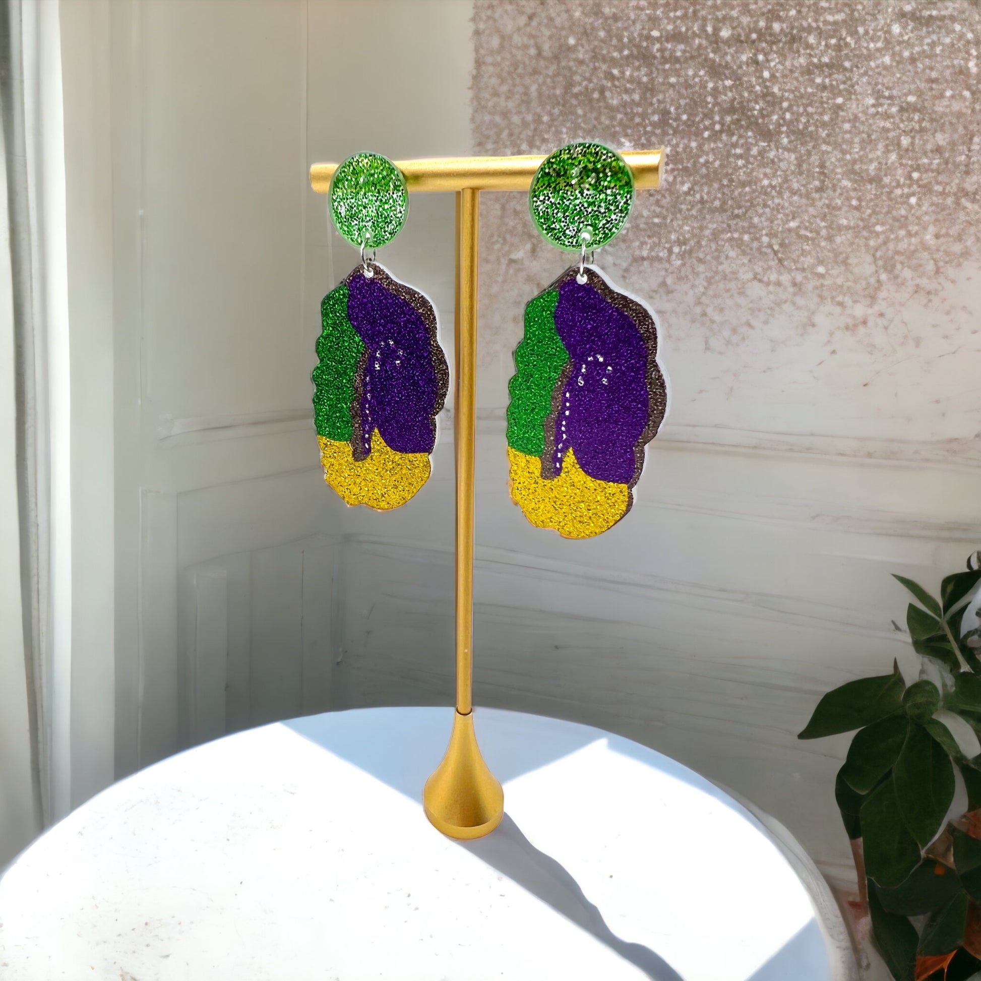 Sweeten Your Mardi Gras: Whimsical King Cake Dangle Earrings! - Rhythms of Grace Creative