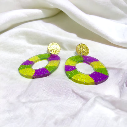 Sweeten Your Mardi Gras: Whimsical King Cake Dangle Earrings! - Rhythms of Grace Creative