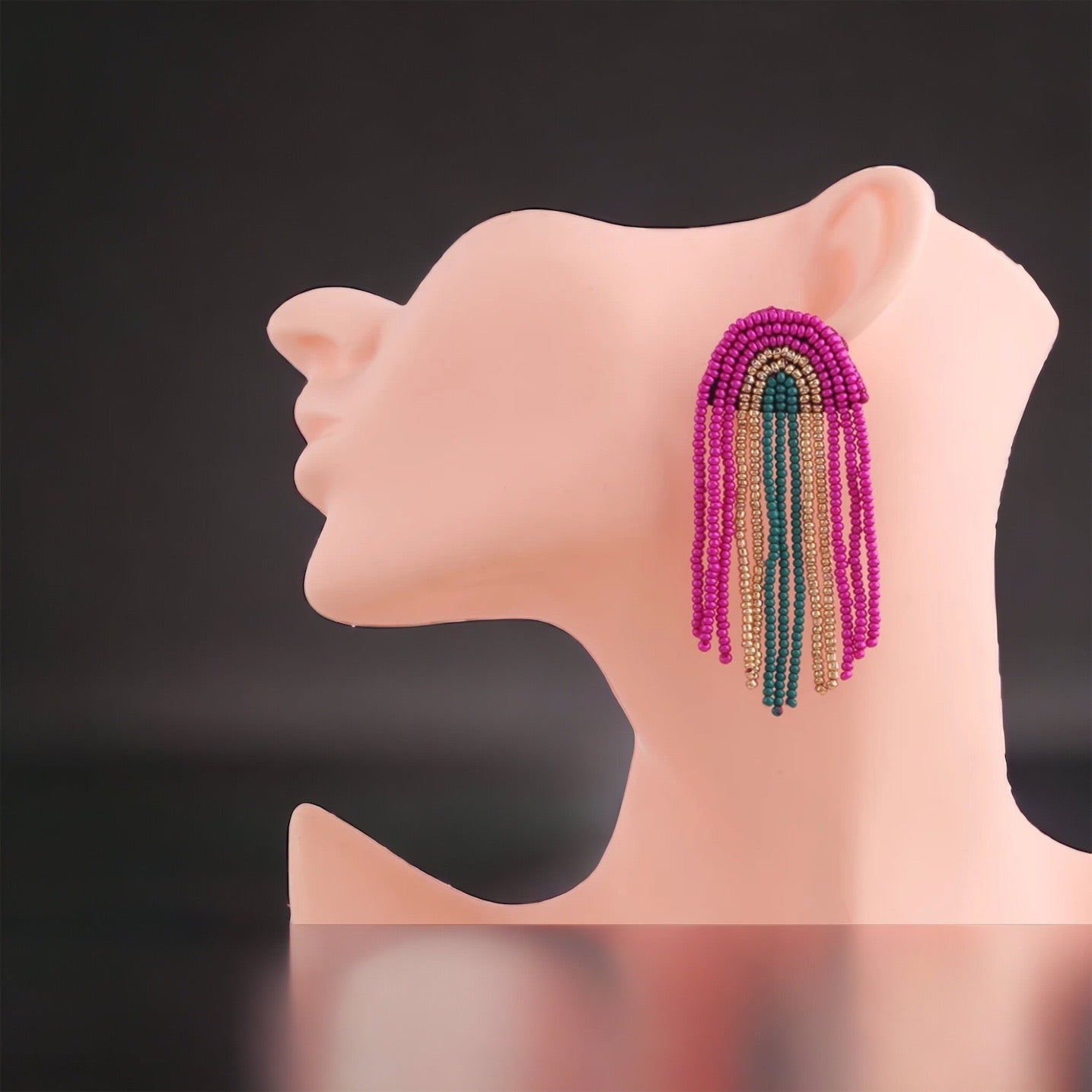 Beaded Mardi Gras Earrings - New Orleans Earrings, NOLA Jewelry, Purple Green Gold, Beaded Jewelry, Mardi Gras Jewelry, Mardi Gras Earrings - Rhythms of Grace Creative
