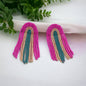 Beaded Mardi Gras Earrings - New Orleans Earrings, NOLA Jewelry, Purple Green Gold, Beaded Jewelry, Mardi Gras Jewelry, Mardi Gras Earrings - Rhythms of Grace Creative