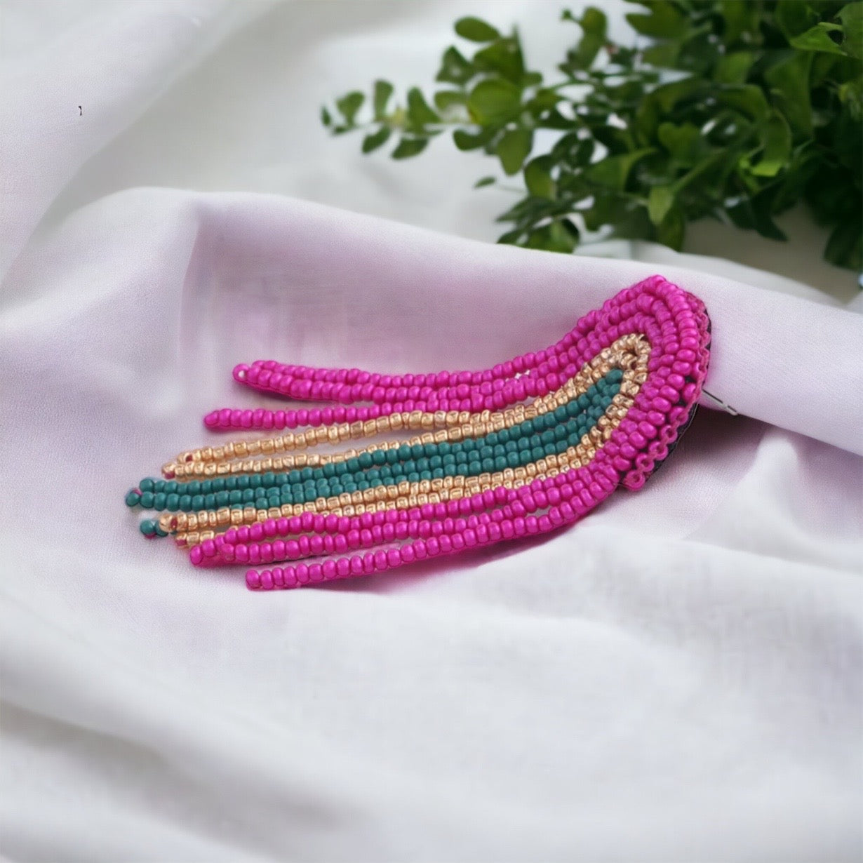 Beaded Mardi Gras Earrings - New Orleans Earrings, NOLA Jewelry, Purple Green Gold, Beaded Jewelry, Mardi Gras Jewelry, Mardi Gras Earrings - Rhythms of Grace Creative