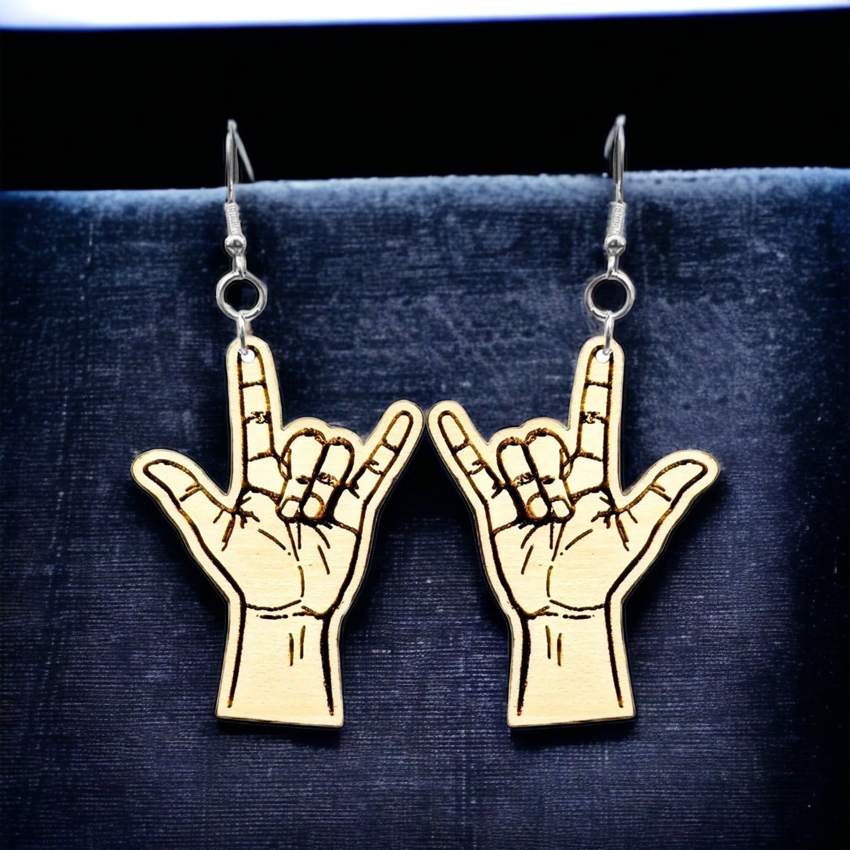 Love in Every Gesture: Sign Language Dangle Earrings! - Rhythms of Grace Creative