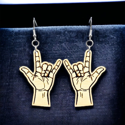 Love in Every Gesture: Sign Language Dangle Earrings! - Rhythms of Grace Creative