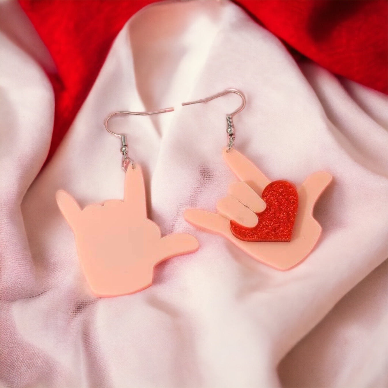 Love in Every Gesture: Sign Language Dangle Earrings! - Rhythms of Grace Creative