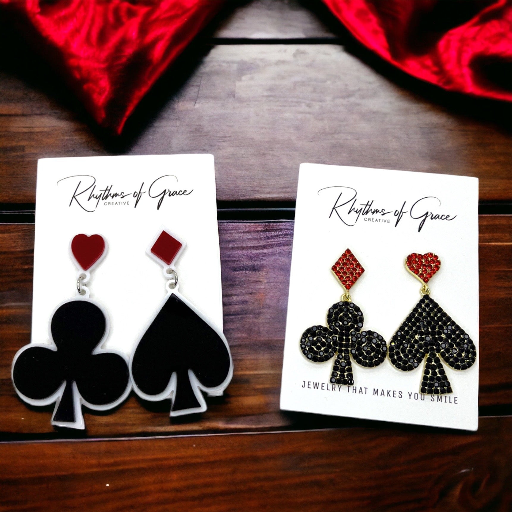 Suite of Cards Earrings: Unleash Your Inner Queen! 🌟 - Rhythms of Grace Creative