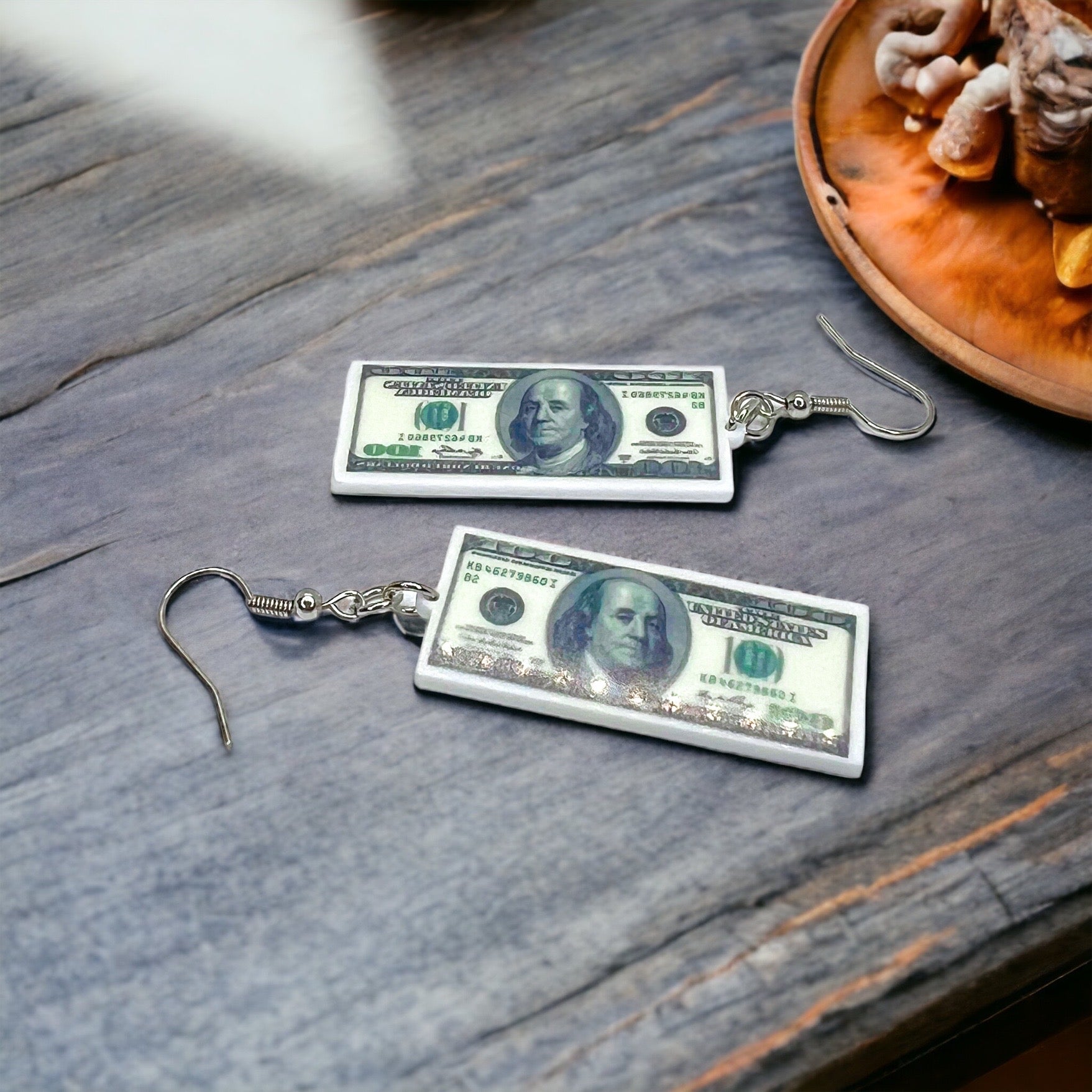 Benjamin Earrings: Flaunt Your Financial Flair! 💵 - Rhythms of Grace Creative