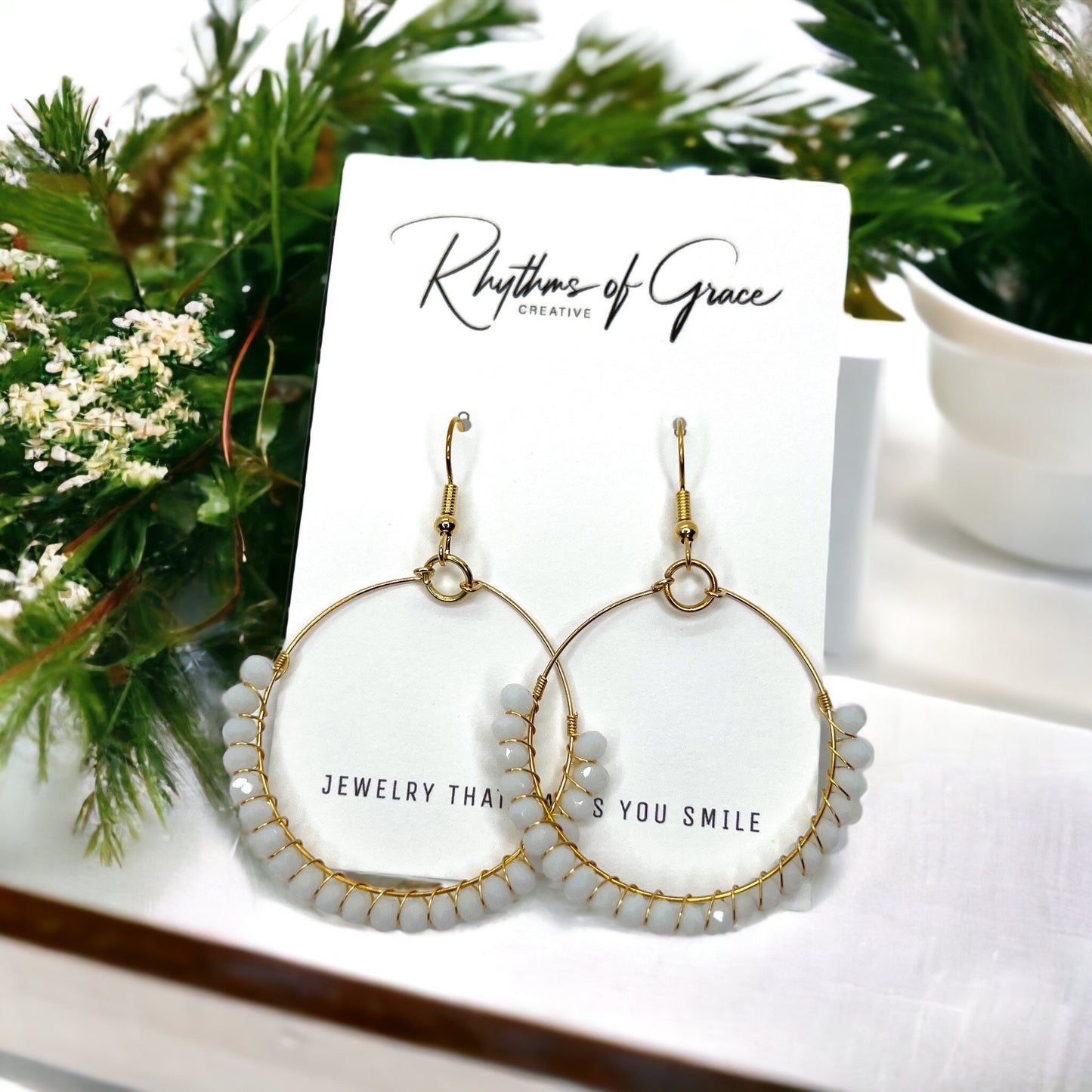 Delicate Boho Drop Earrings - Festival Accessories, Boho Chic, Beaded Earrings, Bohemian Style, Brown Earrings Gypsy Earrings, Dangle - Rhythms of Grace Creative