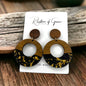 Black and Gold Beaded Earrings - Black and Gold, Fleur de lis, Handmade Earrings, Beaded Accessories, NOLA Saints - Rhythms of Grace Creative