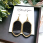 Black and Gold Beaded Earrings - Black and Gold, Fleur de lis, Handmade Earrings, Beaded Accessories, NOLA Saints - Rhythms of Grace Creative