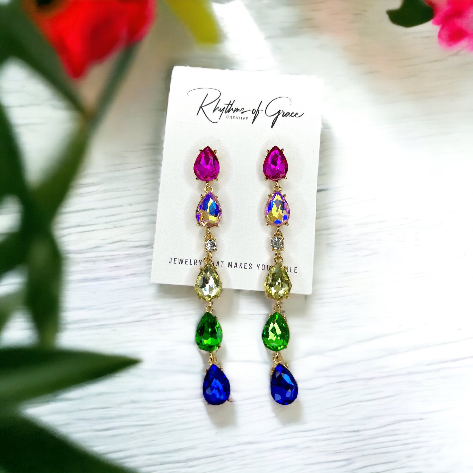 Sparkle & Shine with Our Rainbow Drop Earrings! - Rhythms of Grace Creative