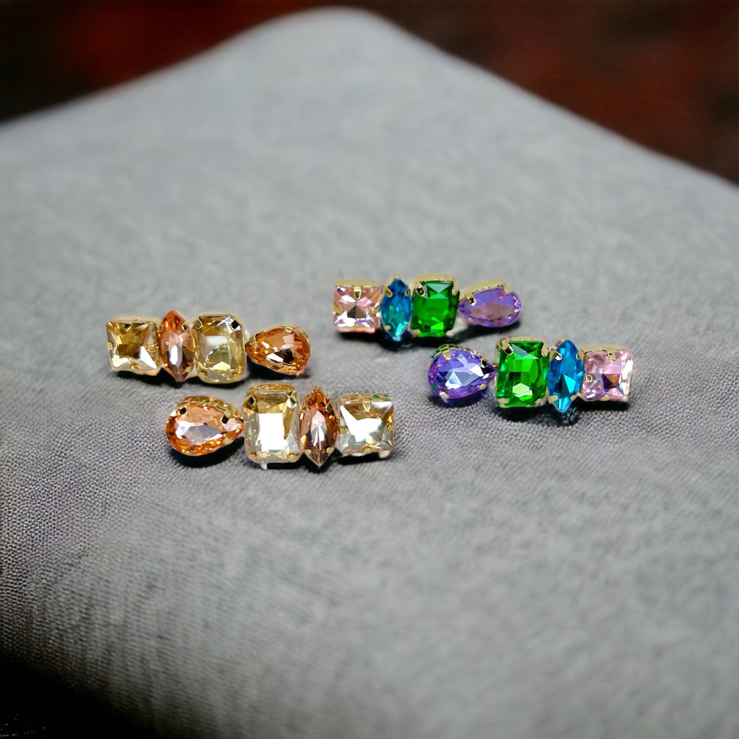 Sparkle in Style: Pastel Rhinestone Drop Earrings - Rhythms of Grace Creative