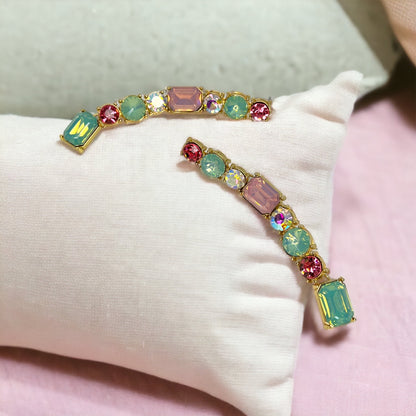 Pastel Dreams: Dazzling Rhinestone Dangle Earrings for Every Occasion! - Rhythms of Grace Creative
