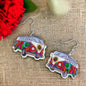 Hippie Van Earrings - Van Accessories, Roadtrip Earrings, Travel Accessories, Flower Power - Rhythms of Grace Creative
