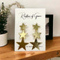 Dangle Star Earrings - Gold Glitter, Gold Star Earrings, Black Star Earrings, Handmade Earrings, Rhinestone Earrings, Star Accessories - Rhythms of Grace Creative