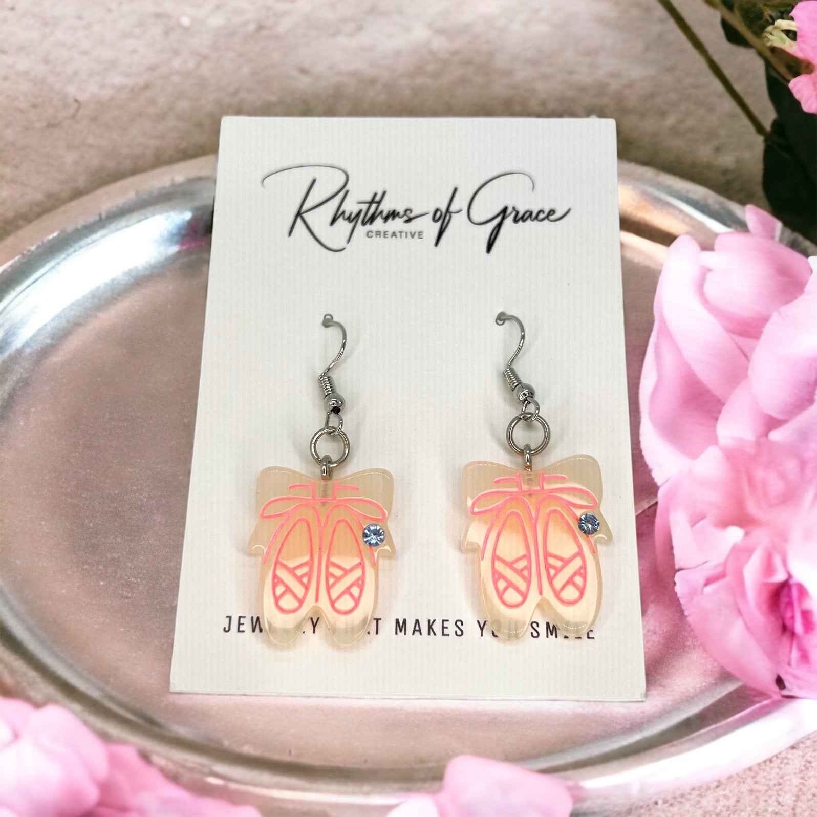 Twirl-Worthy Sparkle – Ballerina Slipper Earrings for Dancers & Dreamers🩰