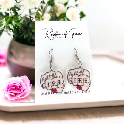 Wear Hope – Breast Cancer Awareness Earrings - Rhythms of Grace Creative