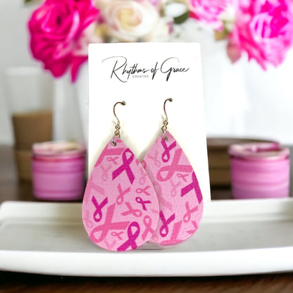 Wear Hope – Breast Cancer Awareness Earrings - Rhythms of Grace Creative