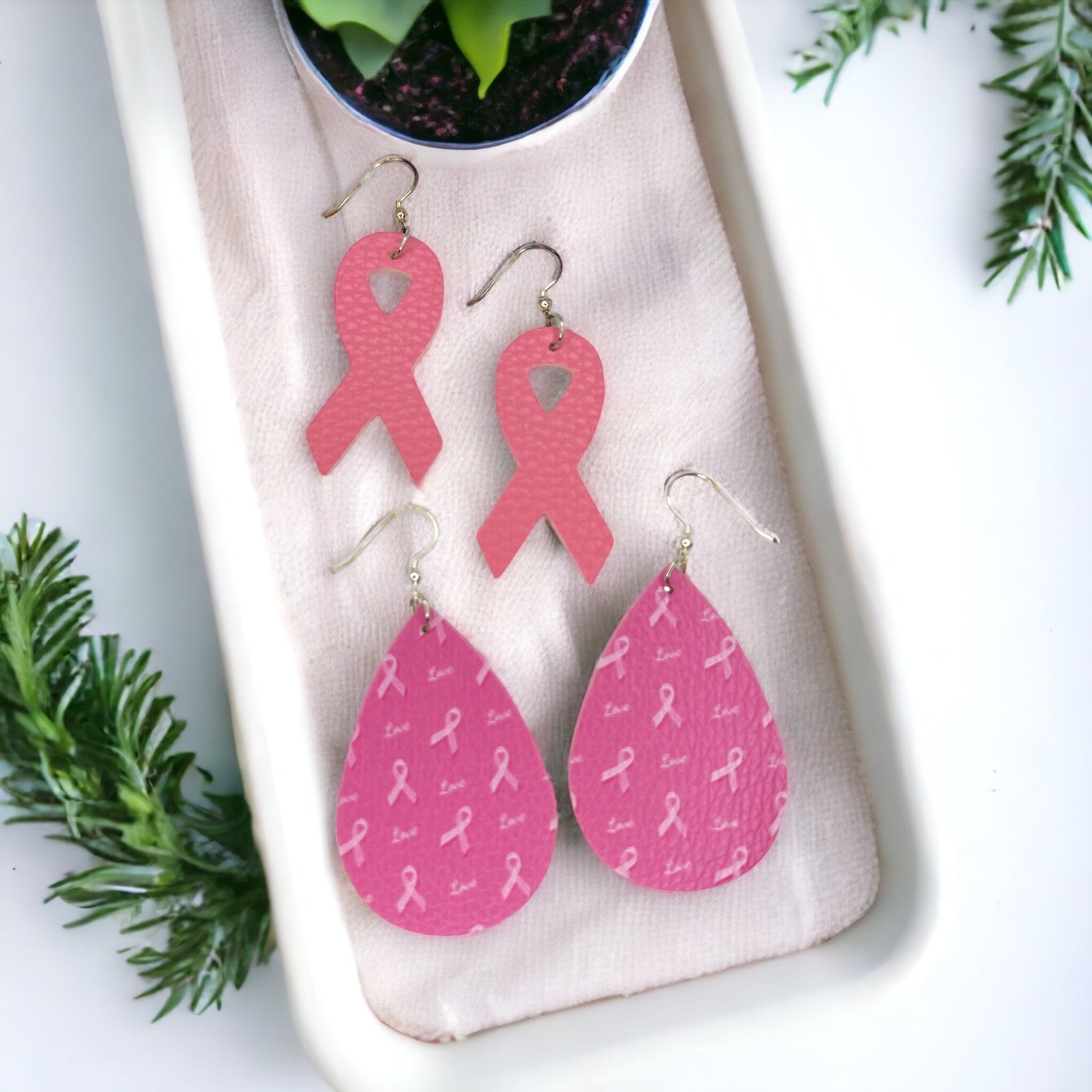 Wear Hope – Breast Cancer Awareness Earrings - Rhythms of Grace Creative