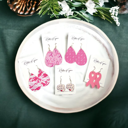 Wear Hope – Breast Cancer Awareness Earrings - Rhythms of Grace Creative