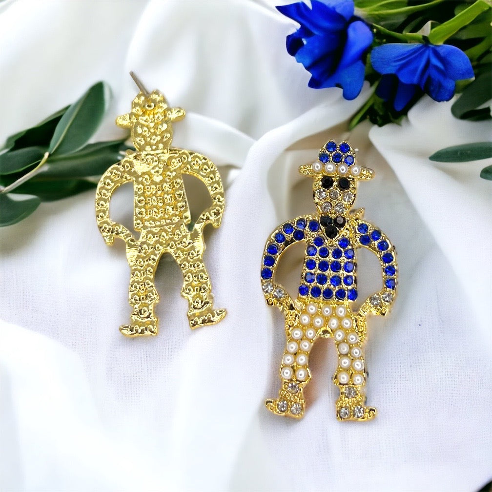 Rhinestone Cowboy Earrings - Rhinestone Earrings, Rodeo Queen, Western Style, Cowgirl Earrings - Rhythms of Grace Creative