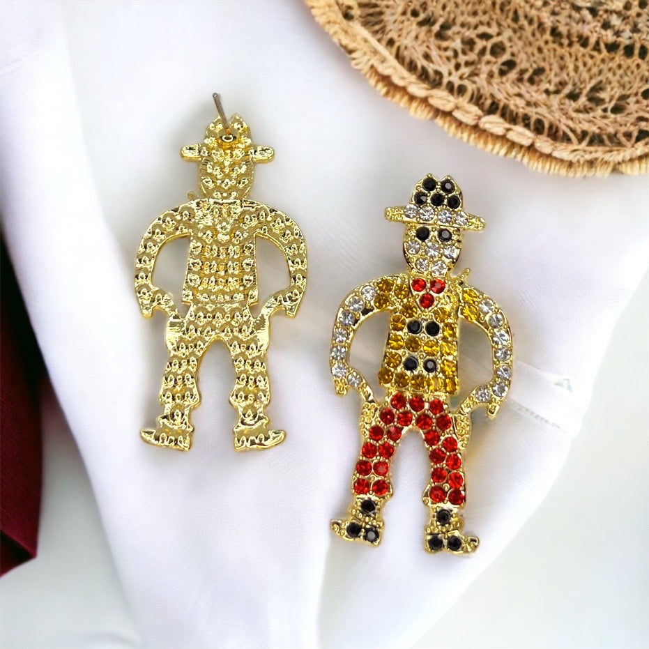 Rhinestone Cowboy Earrings - Rhinestone Earrings, Rodeo Queen, Western Style, Cowgirl Earrings - Rhythms of Grace Creative