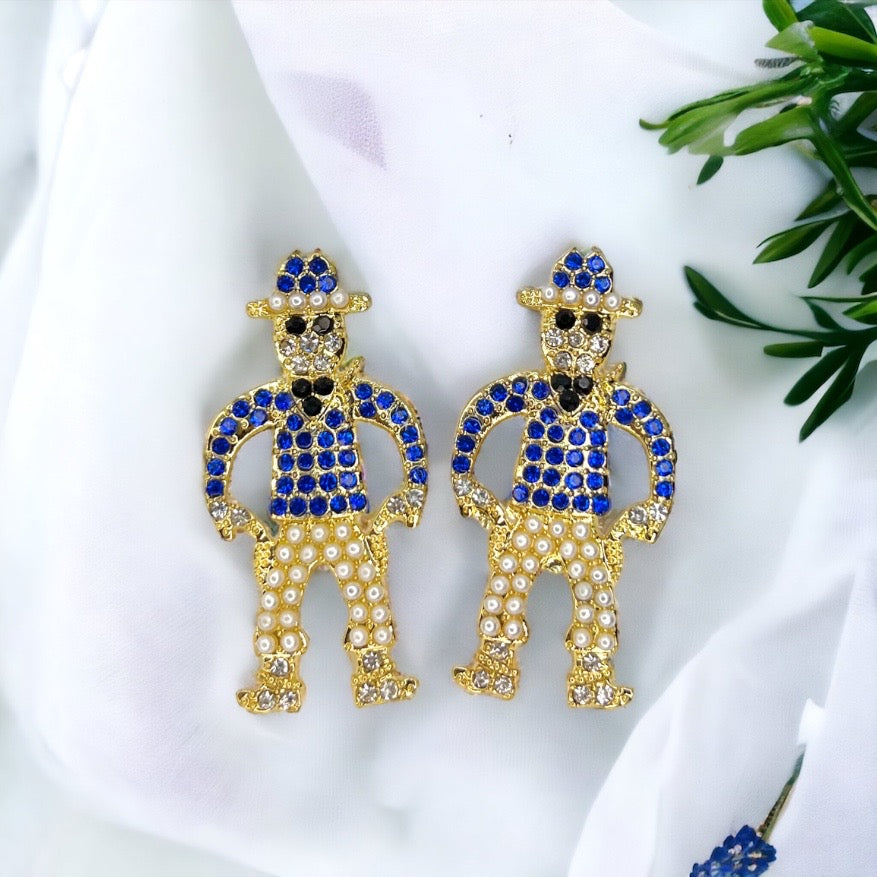 Rhinestone Cowboy Earrings - Rhinestone Earrings, Rodeo Queen, Western Style, Cowgirl Earrings - Rhythms of Grace Creative
