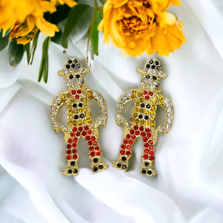 Rhinestone Cowboy Earrings - Rhinestone Earrings, Rodeo Queen, Western Style, Cowgirl Earrings - Rhythms of Grace Creative
