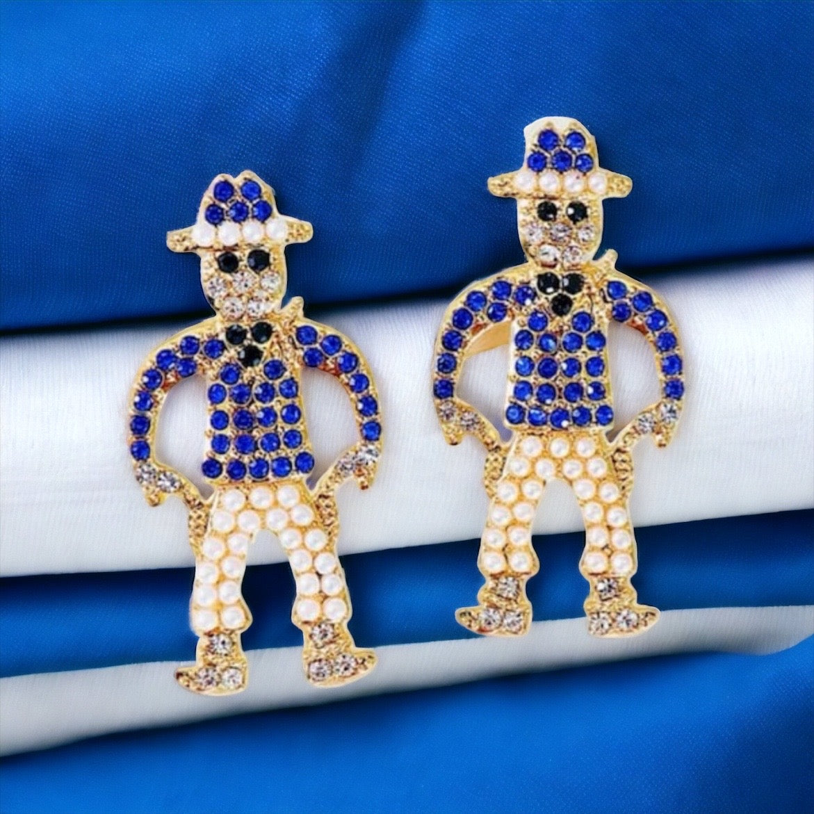 Rhinestone Cowboy Earrings - Rhinestone Earrings, Rodeo Queen, Western Style, Cowgirl Earrings - Rhythms of Grace Creative