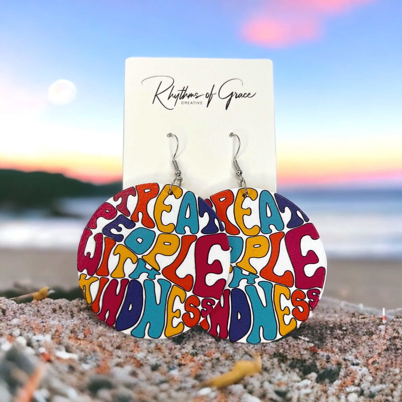 Kindness Earrings Collection: Spread Love & Positivity! 🌈 - Rhythms of Grace Creative