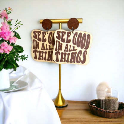 See Good in All Things – Positivity Earrings That Inspire - Rhythms of Grace Creative